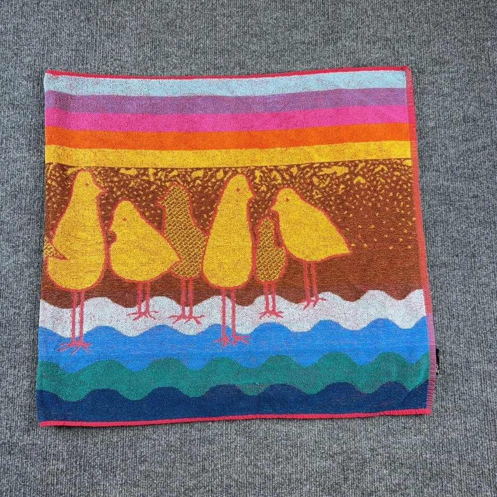 Terry Treasures Of California Hand Towel Beach Birds Sunset 20x30 Cotton Poland